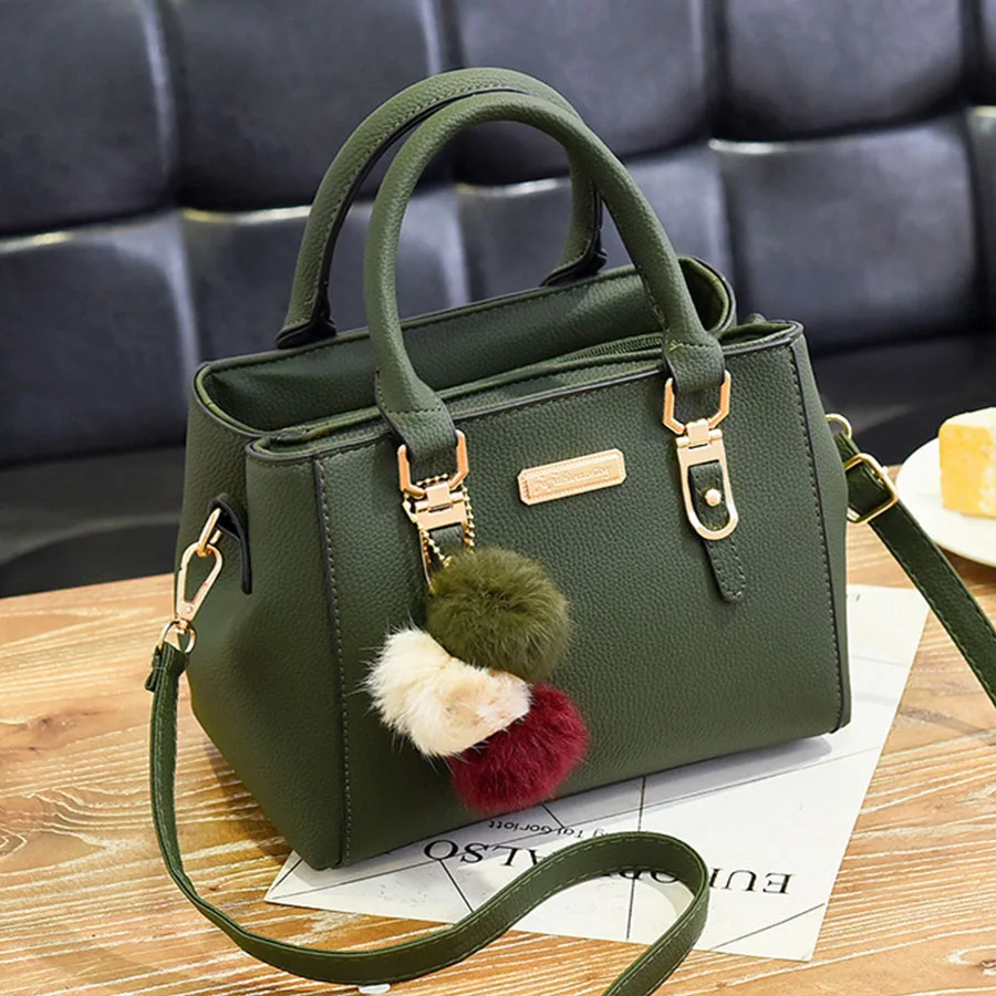 LANLOU, новинка, женская сумка, кожаные сумки, сумка с верхней ручкой, роскошные модные женские сумки через плечо для женщин, повседневные модные сумки на плечо - Цвет: Зеленый