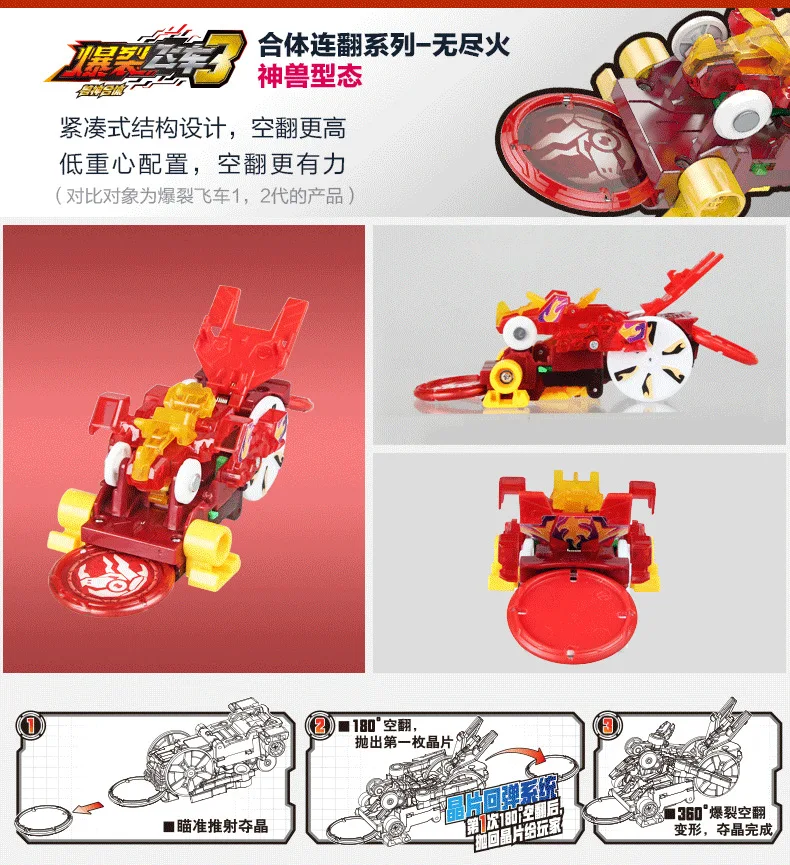 AULDEY Burst speed 3-Fit Wins Crystal lian fan Ejection Series игрушечный автомобиль ji ying Wind бесконечный огонь