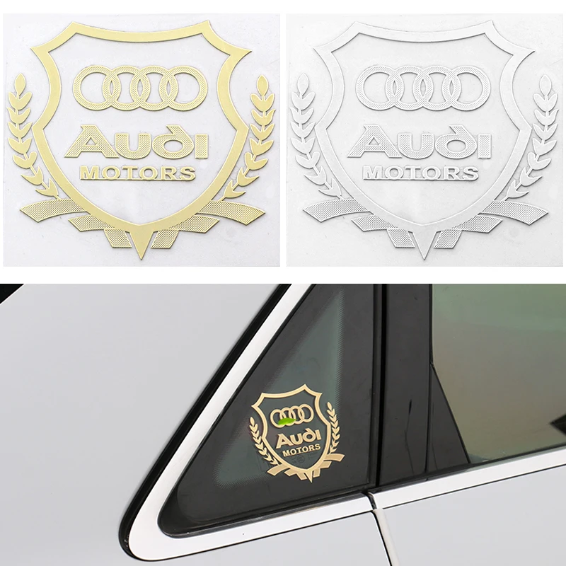 

Fashion Wheat Logo Car Sticker Gold/Silver Emblem Side Badge Decal VIP For audi a3 a4 a5 a6 a7 a8 Q3 Q4 Q5 Q6 Q7 b8 b6 c6 8p b7