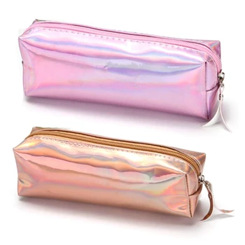 

2 PCS Pencil Case Quality School Waterproof Stationery Gift Pencilcase School Cute Pencil Box , Rose Gold & Pink