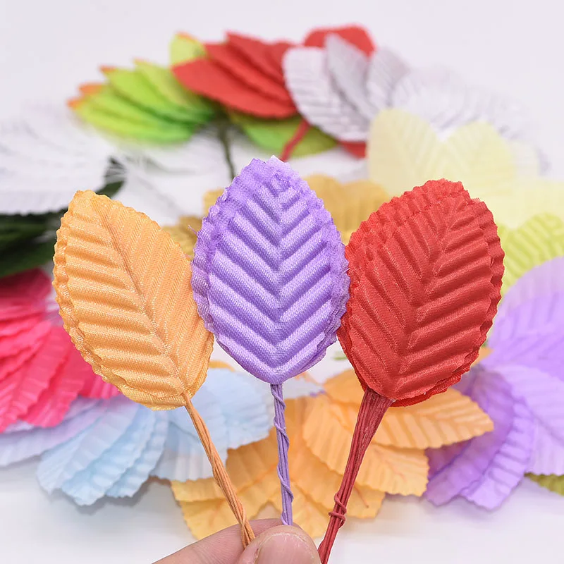 

40pcs/lot Simulation Silk Leaves Artificial Leaf Flower DIY Wedding Wreath Handmade Crafts Party Home Table Flowers Decorations