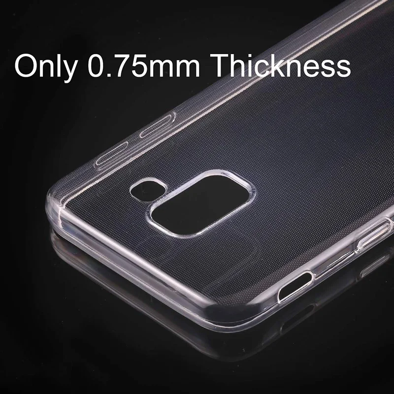 삼성 갤럭시 J6 2018 케이스 소프트 TPU 실리콘 커버 카메라 보호 전화 백 갑옷 J62018 J600 용 투명 범퍼 케이스