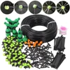 RBCFHI 5-60M 1/4'' Automatic Micro Drip Irrigation System Garden 8 Hole Spray Self Watering Kits With Adjustable Green Dripper 1