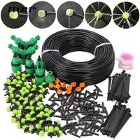 RBCFHI 5-60M 1/4'' Automatic Micro Drip Irrigation System Garden 8 Hole Spray Self Watering Kits With Adjustable Green Dripper 1