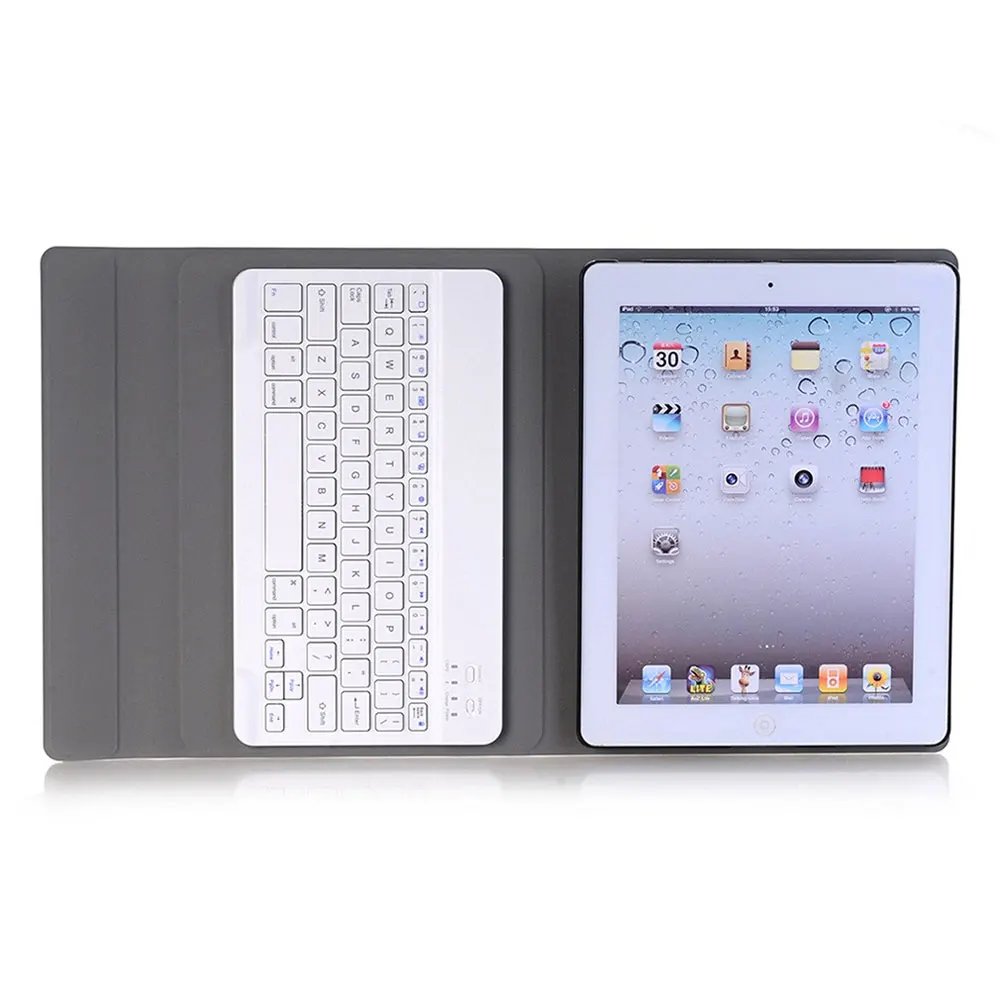 Противоударный чехол для iPad 2/3/4 9,7 дюймов A1458 A1459 A1416 чехол из искусственной кожи с откидной крышкой подставкой и Беспроводной клавиатура