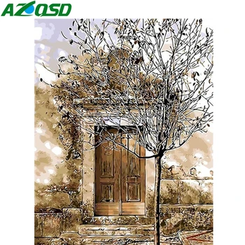 

AZQSD Unframe Paint By Numbers On Canvas Landscape DIY Home Decoration Acrylic Paint Coloring By Numbers Handpainted Gift