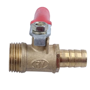 

CSS Gold tone 3/8" PT male thread to 10mm hose tail binder ball valve