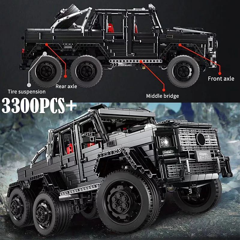 3300 шт. Technic внедорожники MOC G63AMG 6X6 LAND CRUISER набор модельных скоростных внедорожников кирпичи гоночные машины строительные блоки игрушки