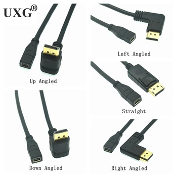 

25cm 90 Degree Thunderbolt Mini DisplayPort Female To DP Male Adapter Converter For MacBook Pro Air Surface pro3 pro2 TOSHIBA