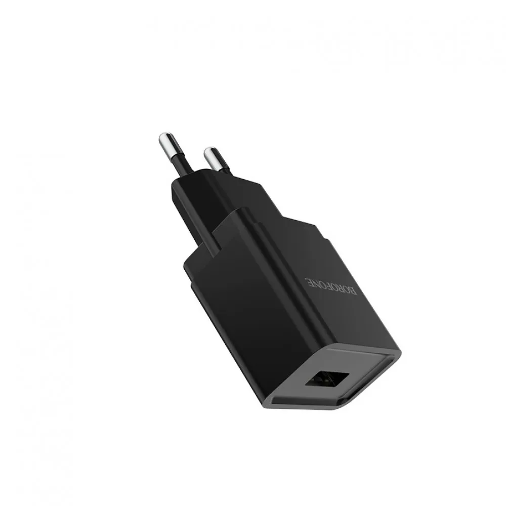 Сетевое зарядное устройство Borofone BA19A Nimble Single Port Charger - Black | Мобильные телефоны и