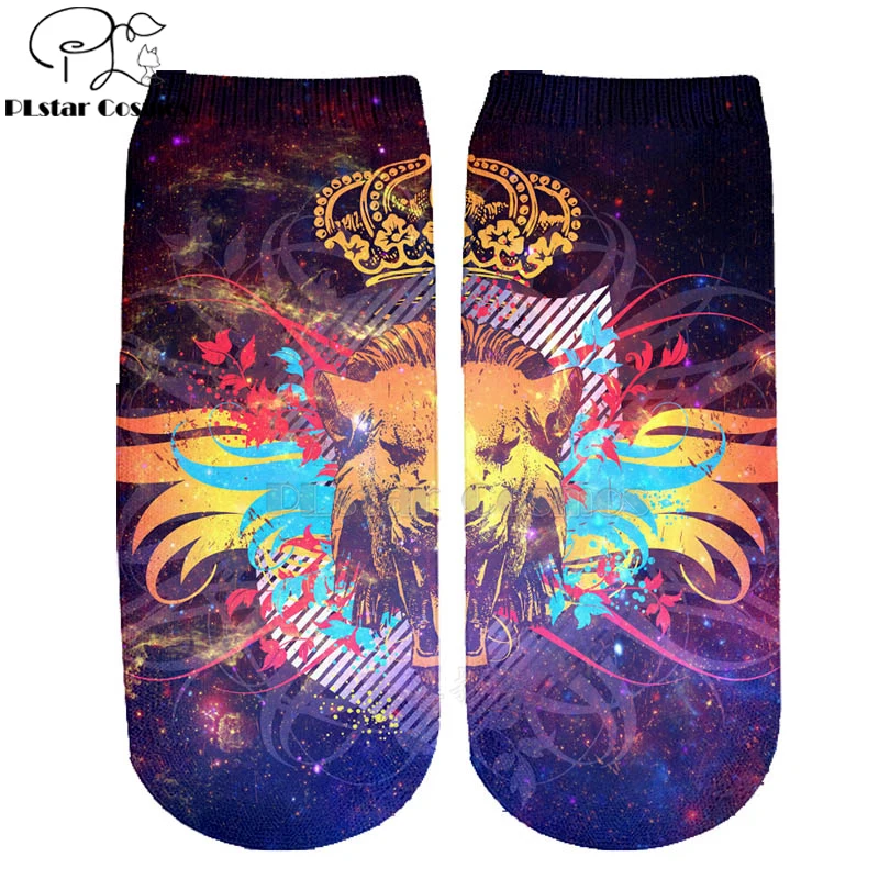 PLstar Cosmos/Лидер продаж, повседневные хлопковые носки с изображением короля льва Simba цветные брендовые теплые короткие носки Хэллоуин с героями мультфильмов-1