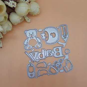 

2020NEW Cute Baby bear Suit Set Metal Cutting Dies Stencils DIY Scrapbooking Decorative Craft Photo Album Embossing Folder