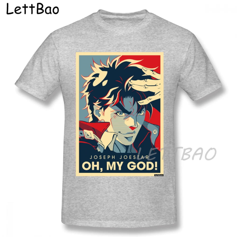 Jojo странные приключения в винтажном стиле Joestar Джозеф &quotOMG футболка с буквенным