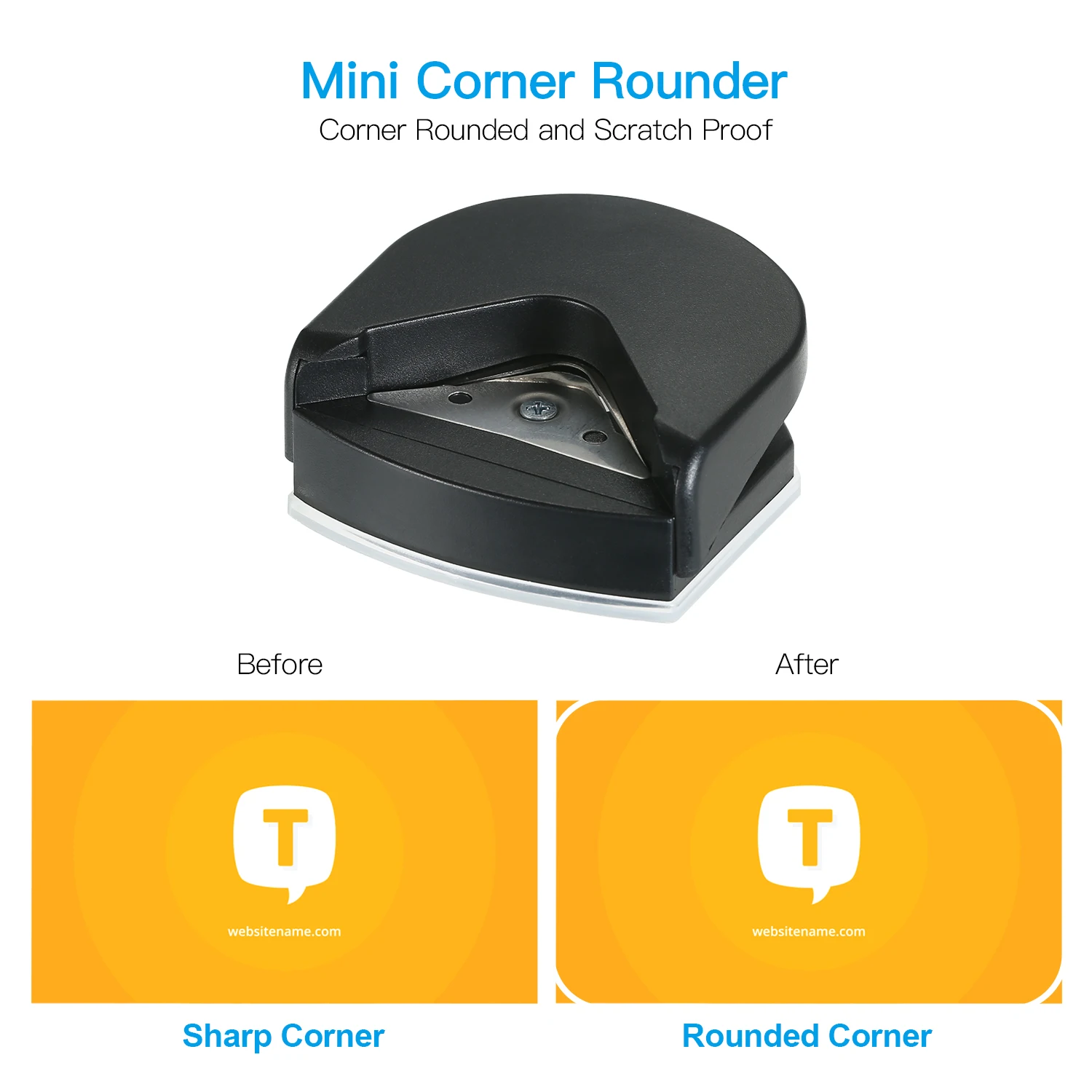 Aibecy Mini Portable Corner Rounder Punch Round Corner Trimmer Cutter 4mm for Card Photo