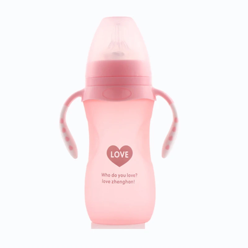 YON006-180ml-pink Детская бутылочка для кормления Мумия молоко бутылочка для кормления новорожденных, малышей и детей младшего возраста состоящий из устойчивость к падению бутылка 240 мл - Цвет: YON006-180ml-pink