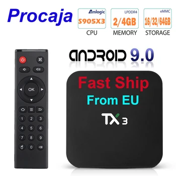 

Procaja TX3 Android 9.0 Smart TV Box Tanix Android TV BOX 2GB/4GB RAM 16GB/32GB/64GB ROM S905X3 Quad Core Set top box