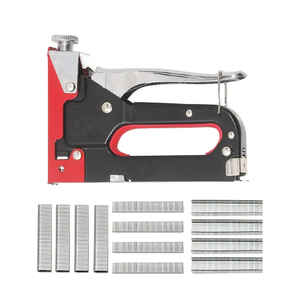 

Manual Heavy Duty Staple Nail Gun Furniture Stapler Tacker 3 in 1 Powerful Hand Tool U-type T-type Nail Gun Repaire Tools
