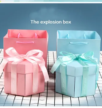 

DIY Surprise Love Explosion Box Gift Explosion for Anniversary Scrapbook DIY Photo Album Birthday Valentine'S Gift with DIY Kit