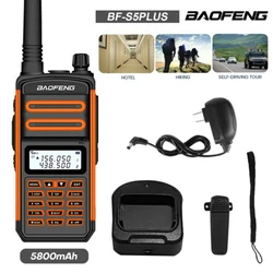 BAOFENG – walkie talkie S5 PLUS 10W, longue portée de 30KM, RADIO bidirectionnelle VHF UHF, RADIO CB PORTABLE, étanche IP67 