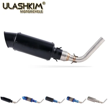 

Motorcycle Exhaust Muffler Link Pipe Carbon Fiber Exhaust middle Pipe Escape FOR honda GROM MSX125 MSX 125 2013-2015 slip on