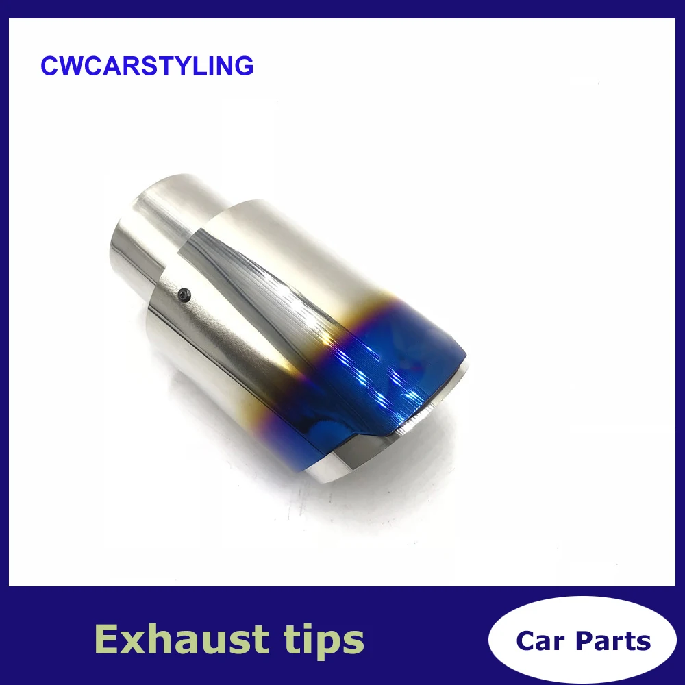 

Free Shipping: 1Pcs Inlet 60mm Outlet 89mm Stainless car Car Exhaust Tip tailpipe car-styling exhaust car muffler tip Ak