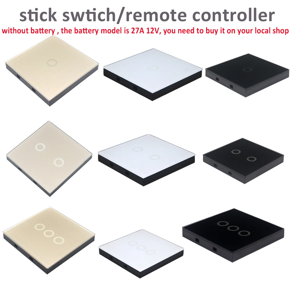 

remote controller 433MHz RF433 Wireless controller with Tempered Glass Panel for light Smart Switch Home Automation Google alexa