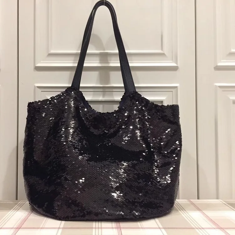 

2018 New Style Bead Bag WOMEN'S Leather Bags Large Capacity Shopping Bag Shoulder Bag Handbag