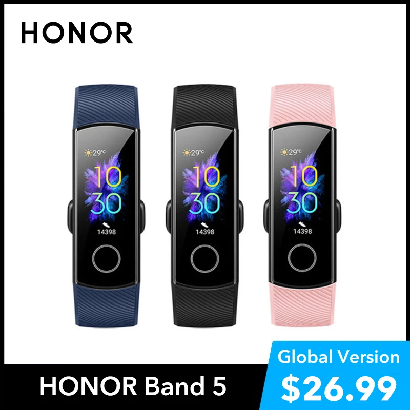 Honor Band 5 Smart Watch Global Version Smart Bracelet Heart Rate Monitor Blood Oxygen 0.97