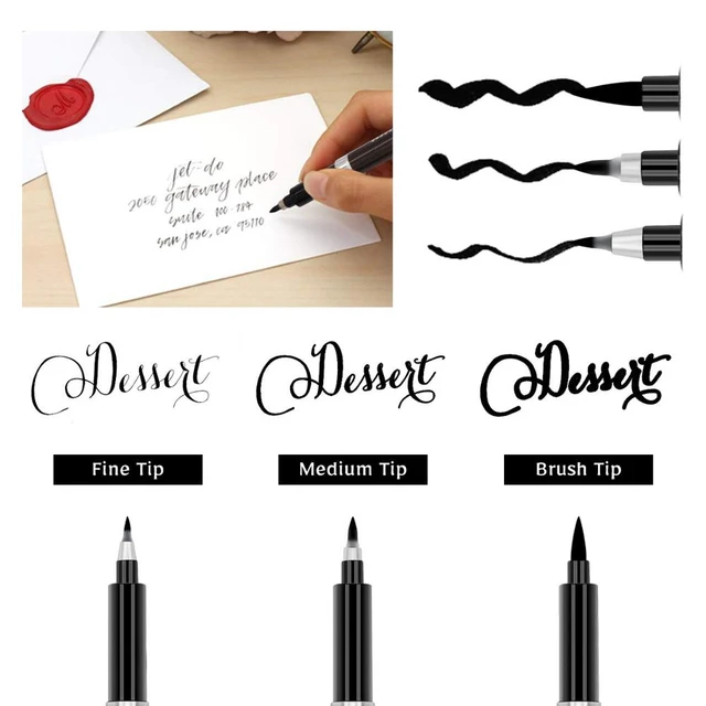 25 Piece Calligraphy Pen Writing Set 2 Fountain Pens 5 Nibs 16 Ink  Cartridges for Art Gothic Flower Font English Sketch Drawing - AliExpress