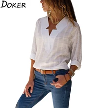 Aliexpress - 2020 Spring Summer  Plus Size Shirt  Women  Clothes V-neck Long Sleeve  Streetwear Womens Tops And Blouses  Office Blouse Femme