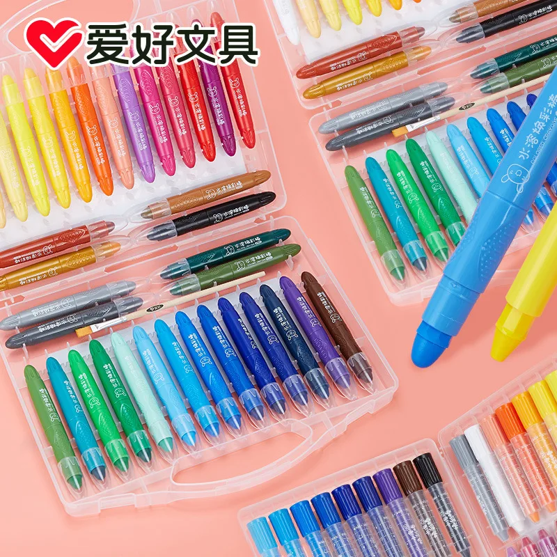 Aihao Crayon детский карандаш-моющий вращающийся ослепительный стержень водорастворимый карандаш для детского сада Op640