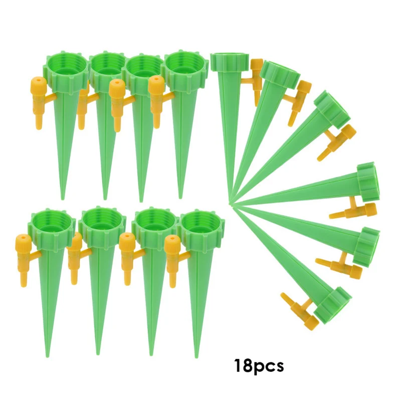 30 шт. зеленый автоматический капельный орошение полив система автоматического полива Спайк для растений цветок Крытый бытовой дропшиппинг - Цвет: 18 PCS