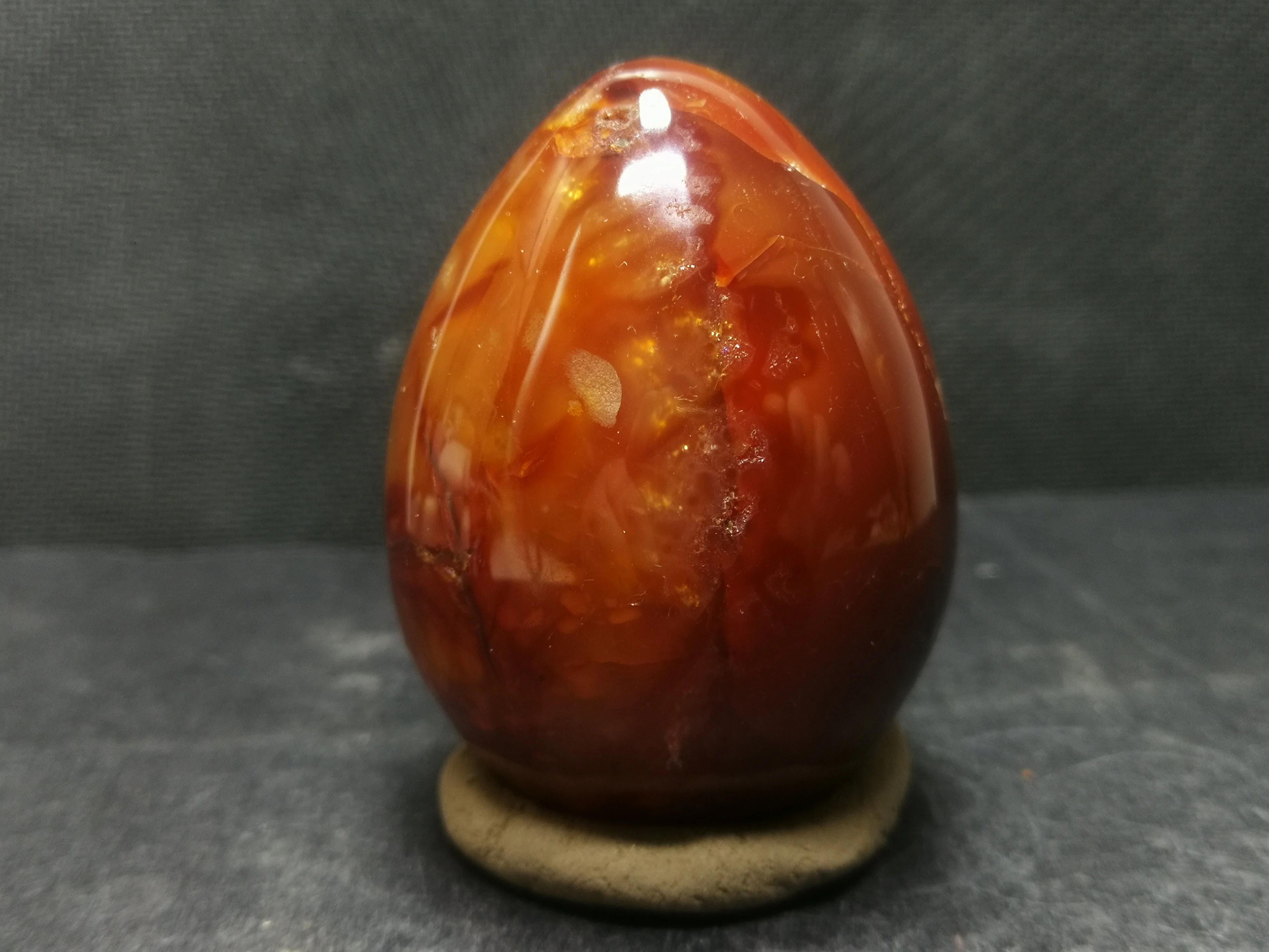 106 0 gNatural Цвет Красный Агат яйцо полировка кварцевый кристалл Целебный Камень