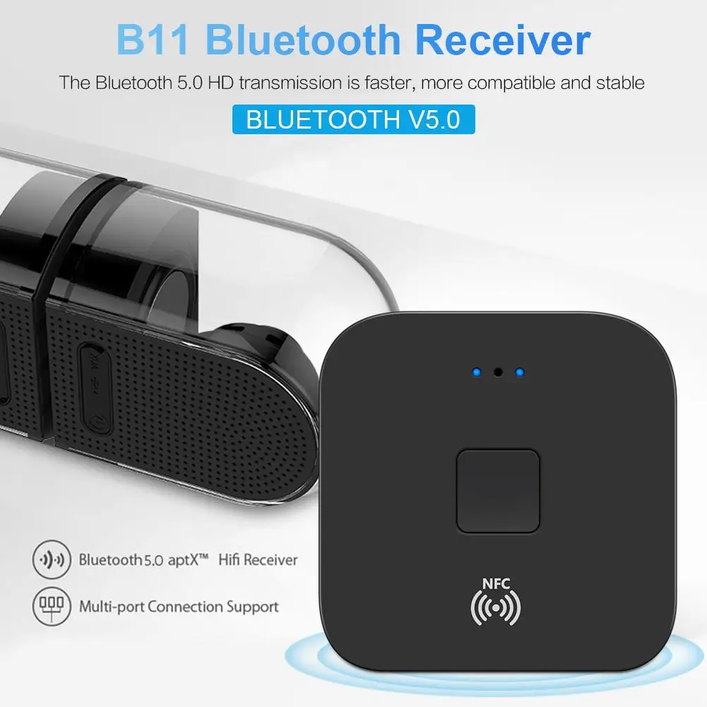 B11 Bluetooth 5,0 беспроводной передатчик телефон музыка синхронизация воспроизведения NFC автомобильный Динамик адаптер RCA аудио приемник для автомобиля тв