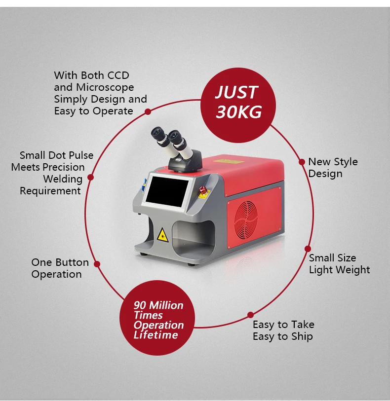 Мини переносной аиг-лазер сварочный аппарат 60 Вт ювелирный лазерный сварочный аппарат