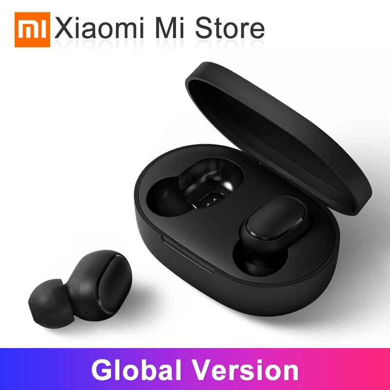 Оригинальные беспроводные наушники Xiaomi Redmi AirDots с Bluetooth 5,0, мини стерео гарнитура с басами, микрофон с управлением AI, наушники с громкой связью