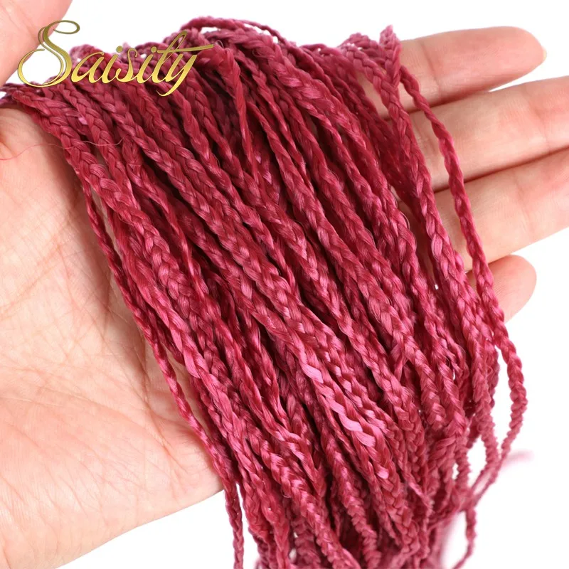 Saisity Zizi 28''серый Розовый Фиолетовый крючком волосы 48 прядей/упаковка 50 г коробка Вязание косичками цветные синтетические волосы для наращивания