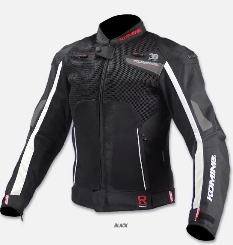 JK-092 дышащая Летняя Сетка мото rcycle куртки moto cross moto rcycle Защитная куртка мужская куртка для верховой езды - Цвет: Черный