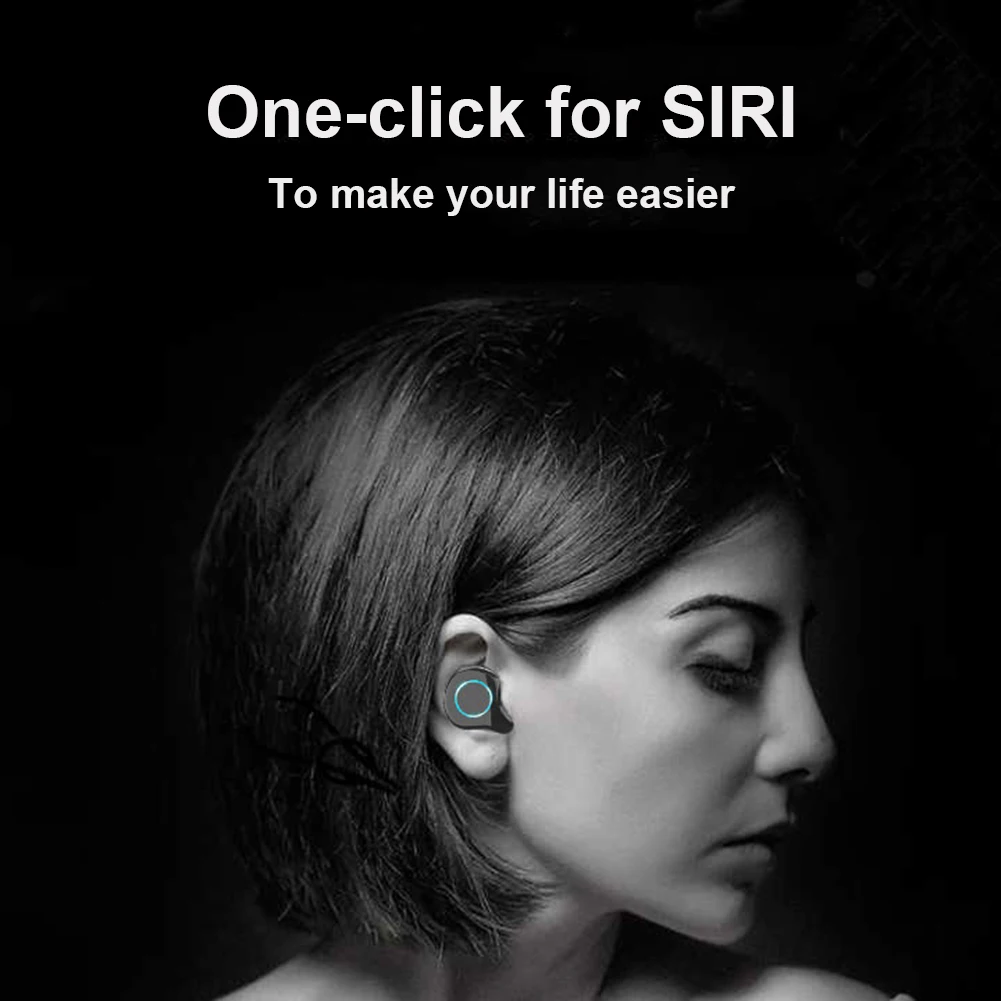 R6 TWS Bluetooth 5,0 водонепроницаемый спортивный наушник шумоподавление стерео музыкальные наушники с цифровой зарядкой чехол