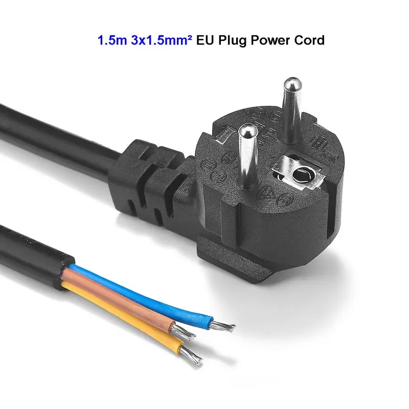Вакуумный ЕС Кабель питания 1,5 м 1,5 мм перепроводной кабель Schuko CEE 7/7 удлинитель питания для посудомоечной машины морозильник светодиодный прожектор