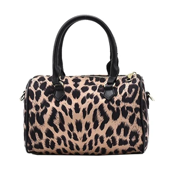 

Vintage Leopard Pattern Tote Bag Ladies Shoulder Bag Party Clutch Purse Khaki