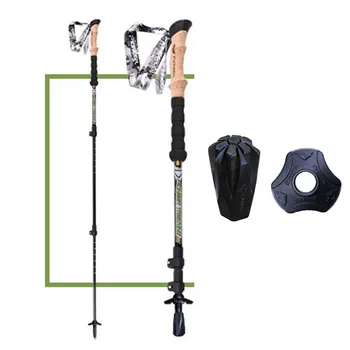 

2PCS 180G Ultra-light Adjustable Trekking Stick Alpenstock Carbon Fiber Climbing Skiing Trekking Pole Hiking Camping Tool