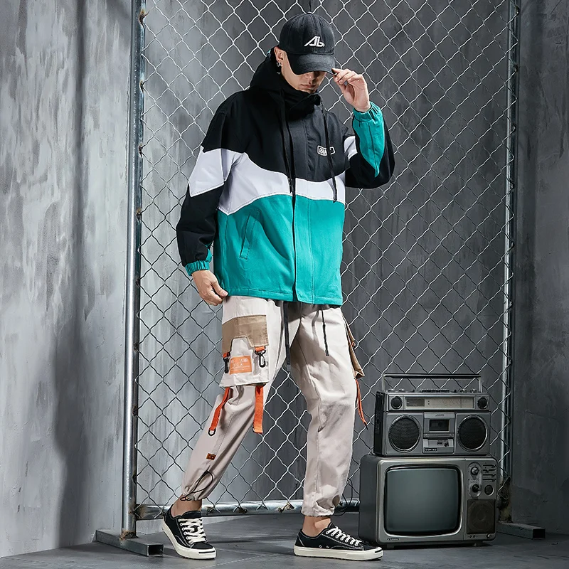 Blog Male Set Winter Suit Men Jogger Set Hoodies Sport Suits Men Sweatshirt Pants Streetwear Cargo Pants Tracksuit Men's Windbreaker