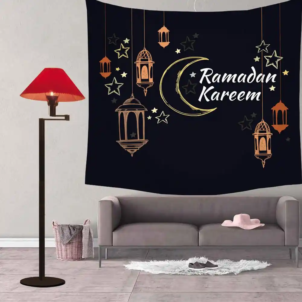 Amawill Eid Mubarak Decoration Tapestries Muslim Ramadan Decor