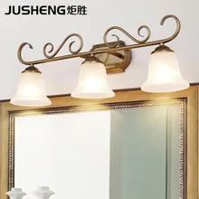 Ju sheng Европейский стиль светодиодный зеркальный передний свет шкаф для туалета и ванной комнаты лампа шкафа с зеркалом ретро в американском стиле платье Хуа Чжу