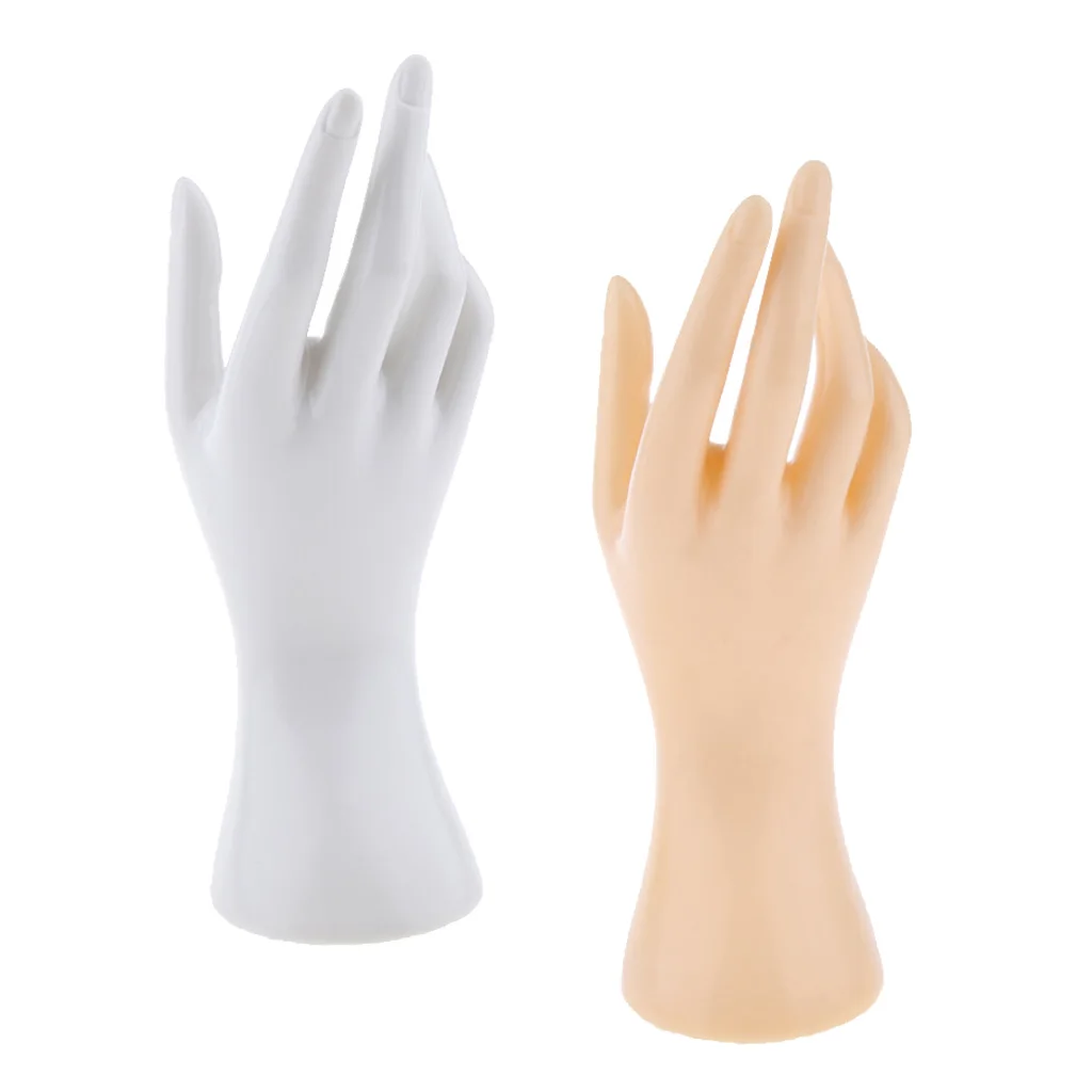 2 Pieces Mannequin Hand For Jewelry Bracelet Ring Watch Display Rack