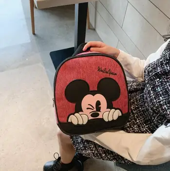 

Disney Cartoon Backpack Schoolbag For Girl Boy Fashion Minnie&Mickey Mouse Kids Kindergarten Backpack Bookbag Mochila Infantil