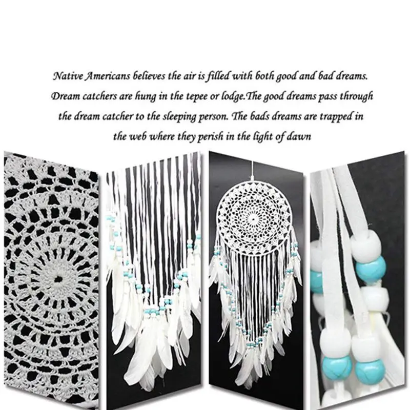 Ловцы снов для спальни, белый Ловцы снов крючком стены висящий мечтатель