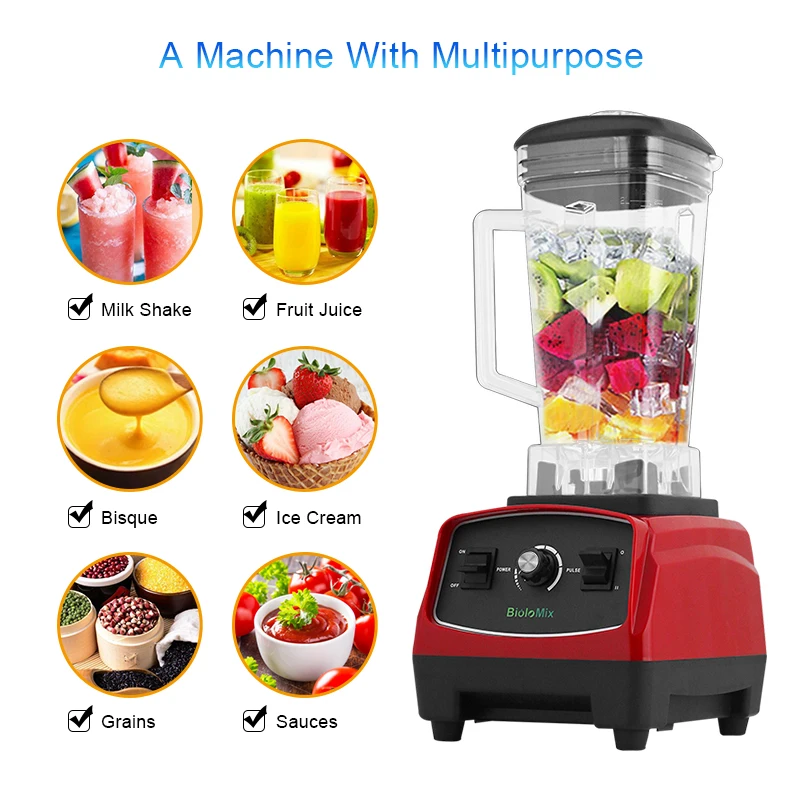 Espremedor, Processador De Frutas, Sem BPA, Classe Comercial, 2200W, 2L