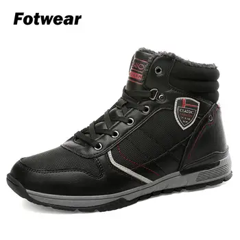 

Men Boots Super Warm Winter Boots Leisure Snow Boots Rubber Plush England Retro ankle boots Men Winter Shoes Sport style boots